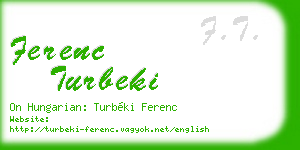 ferenc turbeki business card